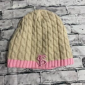 Florida State Football Embroidered Tan Pink Womens Knit Hat